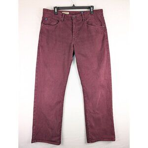 Adriano Goldschmied The‎ Protege Mens Straight Leg Jeans 34x34 Wine Red USA